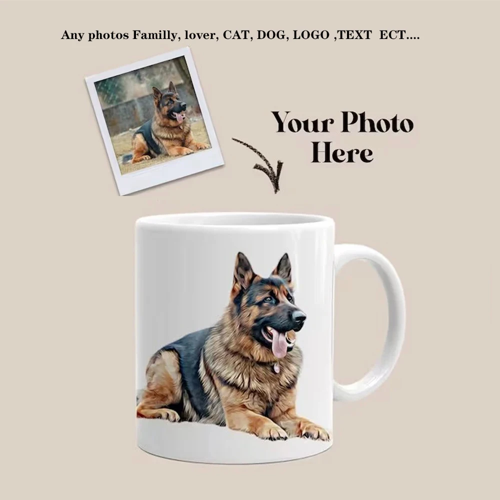Coffee Tea Images - パーソナライズされた写真マグ、名前コーヒーマグ、カスタム名画像テキストカップ、カスタマイズ犬、猫、家族、恋人、テキスト、ティーカップ、
