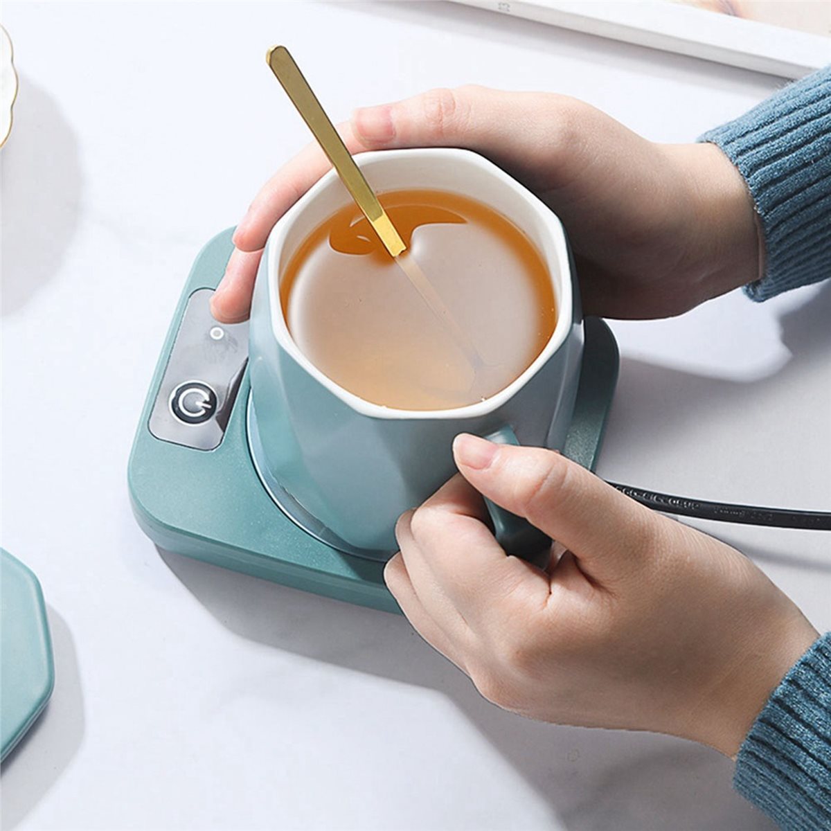 Coffee Tea With Milk - 【プロモーション】マグヒーター コーヒーマグカップウォーマー ミルクティー ウォーターヒーティングパッド カップヒーター ウォームマット