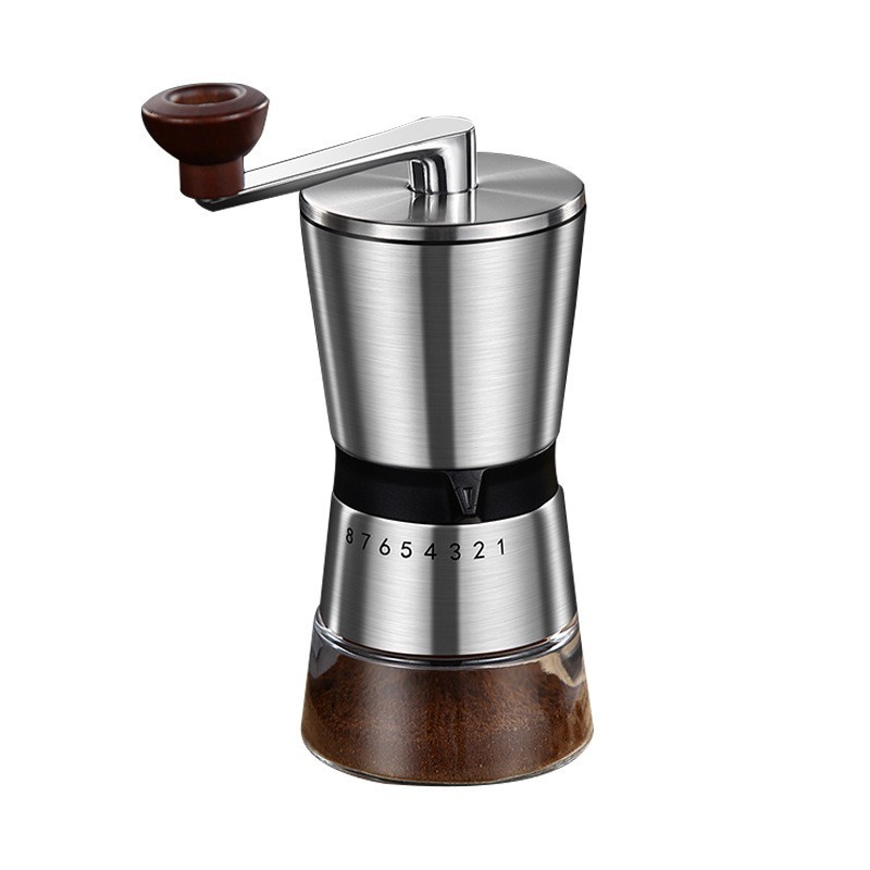 調整可能な家庭用ポータブルコーヒーグラインダー、手動コーヒー - Burr Hand Grinder のレビューと価格