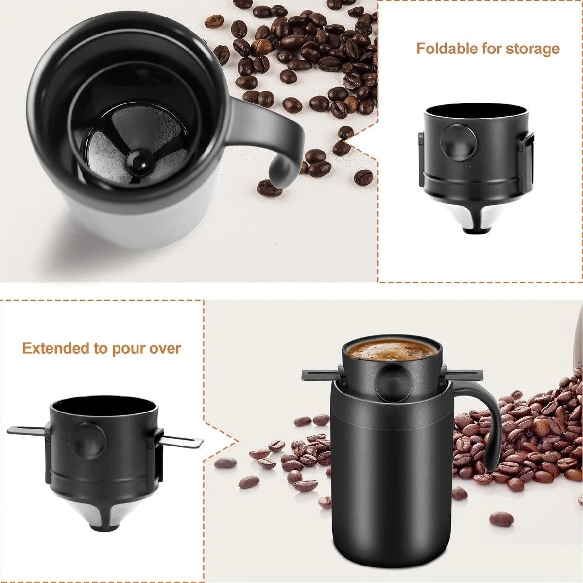 350/550ml ステンレス製コーヒーマグ、断熱サーモカッ - Xbloom Coffee Tea のレビューと価格