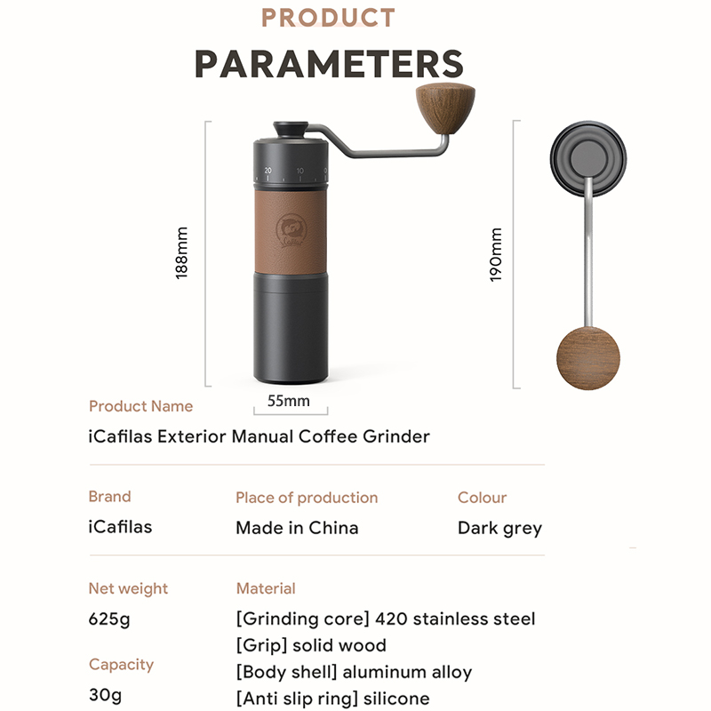 icafilas 手動コーヒーグラインダー 420 ステンレ - Burr Hand Grinder のレビューと価格