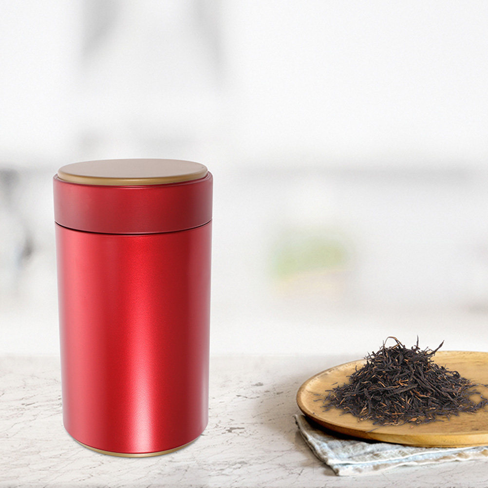 6個入り、ブリキ製の茶筒。密閉式で、乾燥食品の保存に最適。茶 - Coffee Tea Sugar のレビューと価格